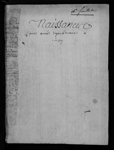 Naissances, mariages, décès, an IV-an VIII, an X - Pour les mariages de l'an VII et de l'an VIII, se reporter à la municipalité de canton (Saint-Christophe)