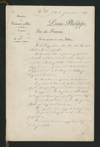 Ordonnance royale valant règlement d'eau (2 janvier 1845)