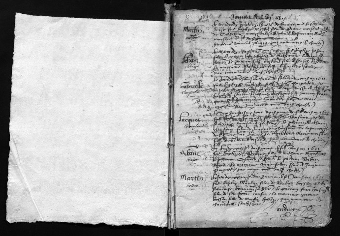 Collection communale. Baptêmes, 1611-1638
