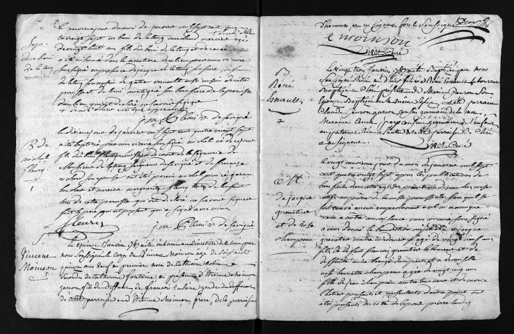 Collection du greffe. Baptêmes, mariages, sépulture 1787