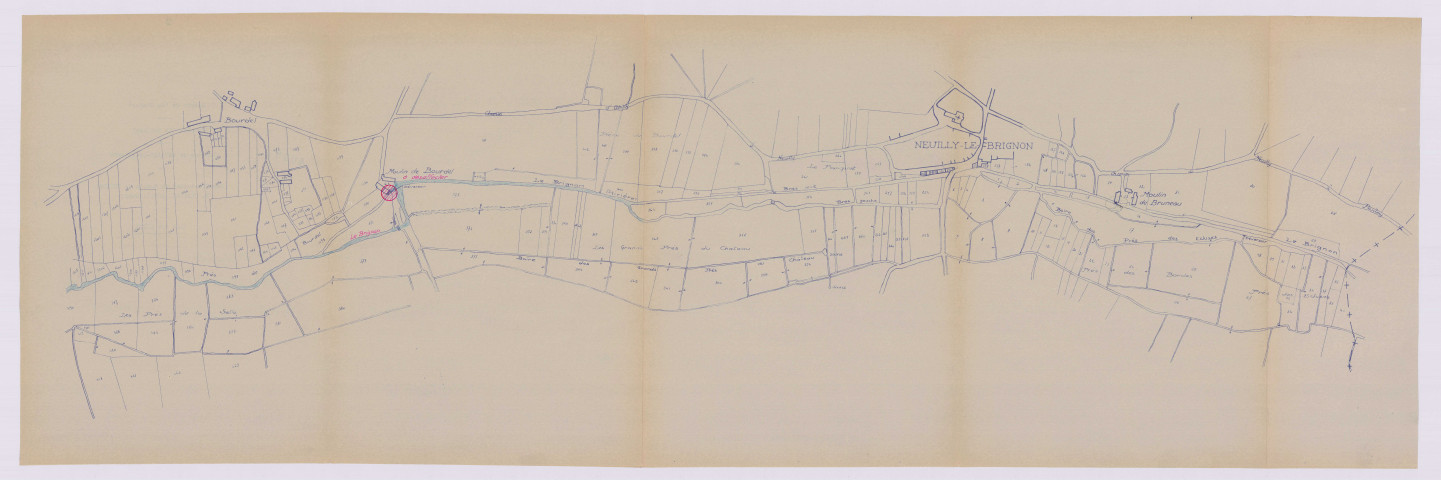 Désaffection du moulin : plan des lieux (1952)