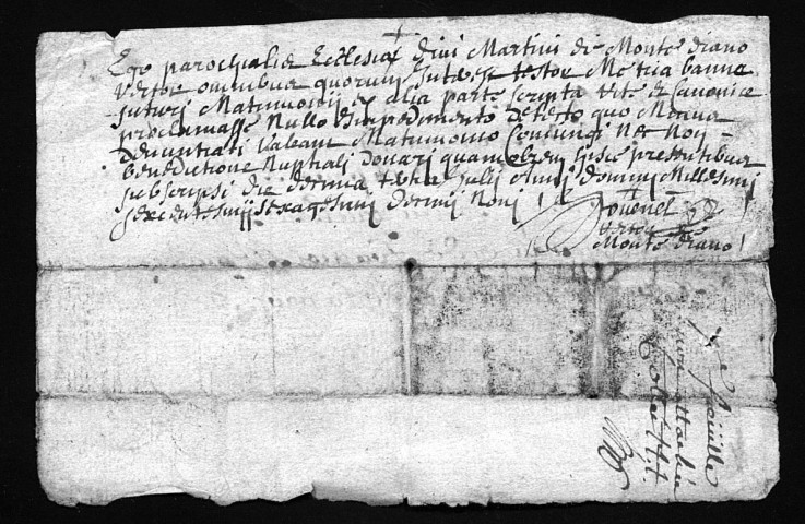 Collection communale. Baptêmes, mariages, sépultures, 1633-1732 (nombreuses lacunes)