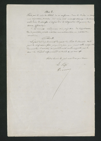 Travaux réglementaires. Mise en demeure d'exécution (18 novembre 1860)