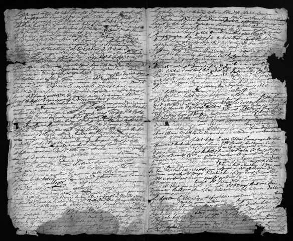 Baptêmes, mariages, sépultures, 1684 - Les années 1676-1683 sont lacunaires dans la collection du greffe