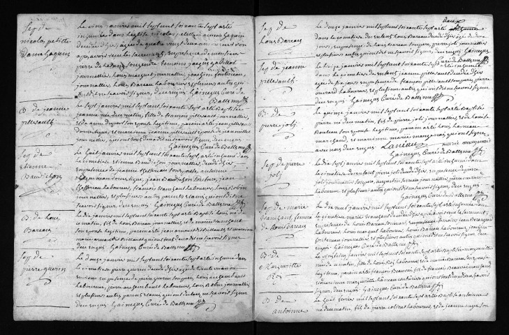 Collection du greffe. Baptêmes, mariages, sépultures, 1767