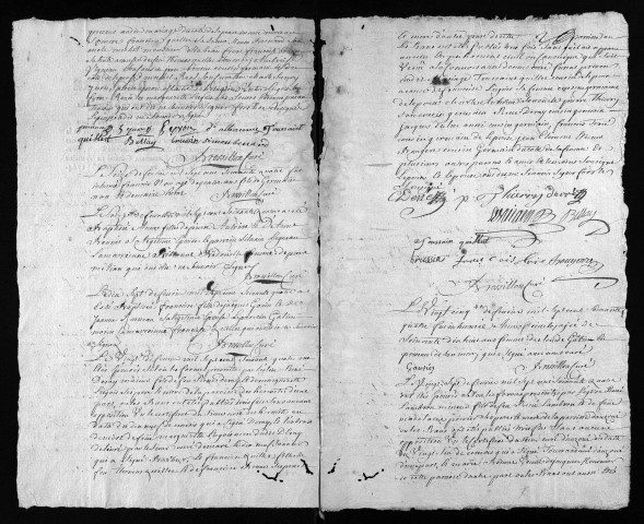 Collection du greffe. Baptêmes, mariages, sépultures, 1764