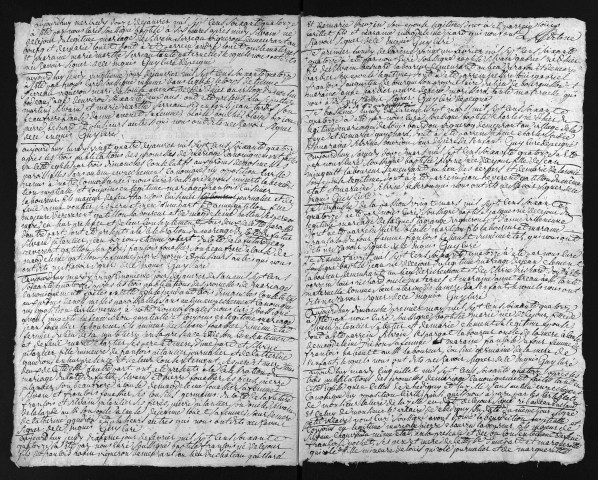 Collection du greffe. Baptêmes, mariages, sépultures, 1774-1775