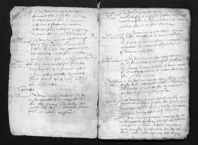 Collection communale. Baptêmes, 1581-1586 - Les années 1587-1594 sont lacunaires dans cette collection