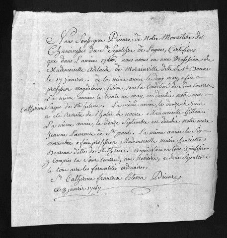 Collection du greffe. Baptêmes, mariages, sépultures, vêtures, 1786