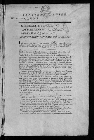 1784 (4 septembre)-1788 (26 juin)