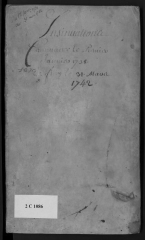 1738 (3 janvier)-1742 (31 mars)
