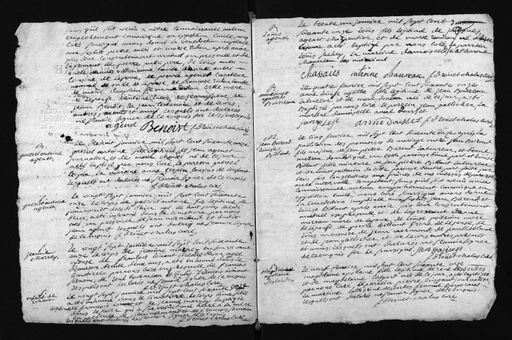 Collection du greffe. Baptêmes, mariages, sépultures, 1771