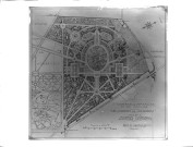 Plan du jardin de Jussieu. Domaine de Versailles et du Trianon. Annexe du Museum national d'Histoire naturelle.