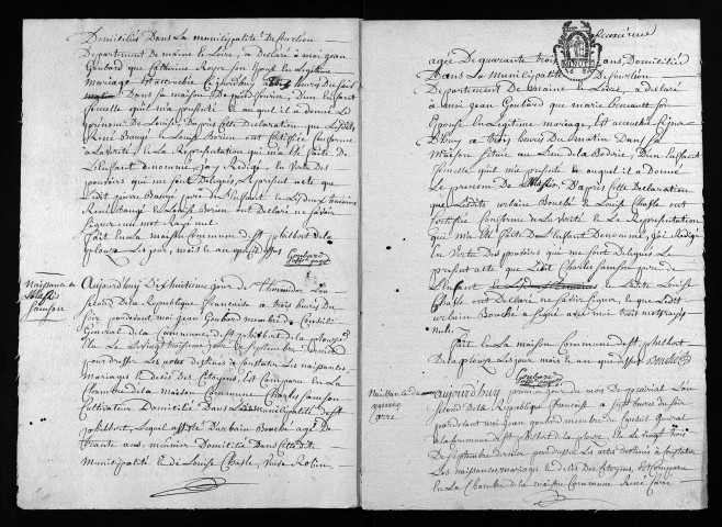 Saint-Philibert-de-la-Pelouse. Naissances, an II