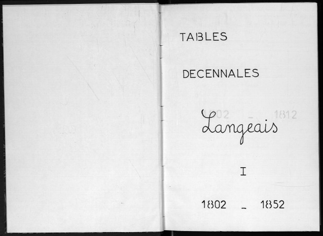 Naissances - La décennie 1792-1802 est lacunaire