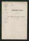 Arrêté portant règlement hydraulique (26 octobre 1863)