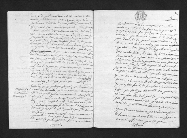 Miré. Naissances, an IV