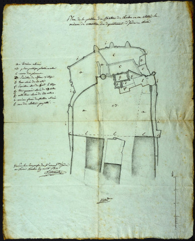 Plan de la portion du château de Loches où est établie la maison de correction du département.