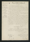 Procès-verbal de récolement après vérification du repère définitif (6 avril 1860)