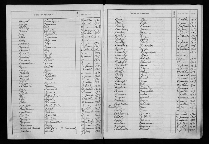 Naissances, mariages, décès