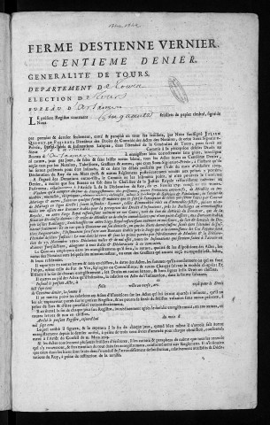 Centième denier et insinuationssuivant le tarif (19 novembre 1740-25 juin 1742 )