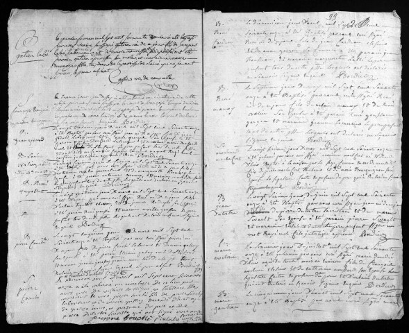 Collection du greffe. Baptêmes, mariages, sépultures, 1771-1772