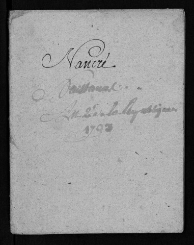 Nancré. Naissances, mariages, décès, 1793-1807