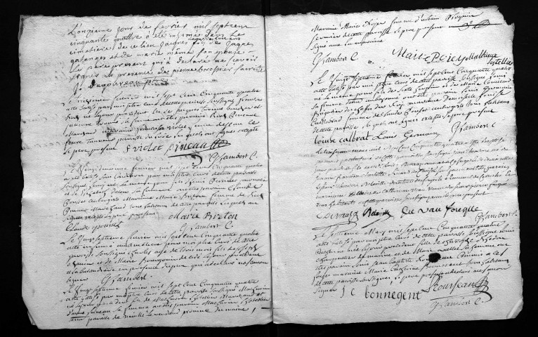 Collection du greffe. Baptêmes, mariages, sépultures, 1754