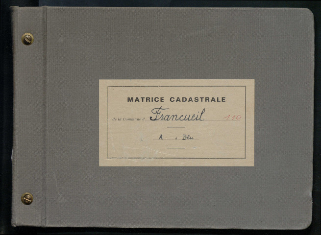 Table des comptes de la matrice. Comptes actifs personnes morales et A - Bl.