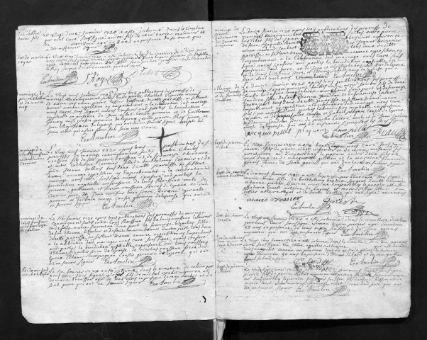 Collection communale. Baptêmes, mariages, sépultures, 1720-1739