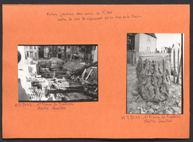 Saint-Pierre-le-Puellier, cloître fouilles.