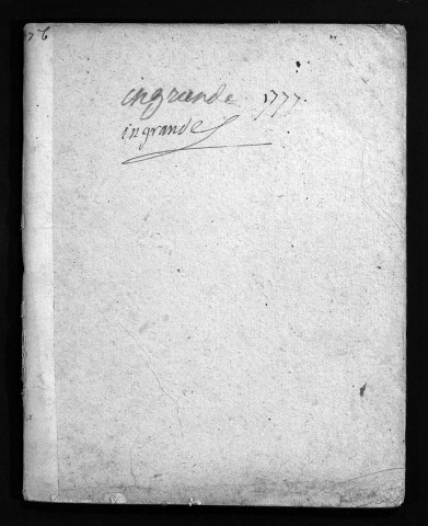 Collection du greffe. Baptêmes, mariages, sépultures, 1777-1778