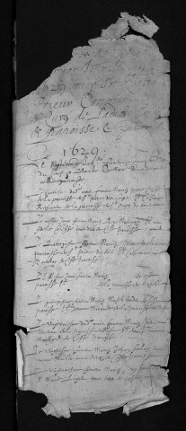 Collection communale. Mariages, 1629-novembre 1644