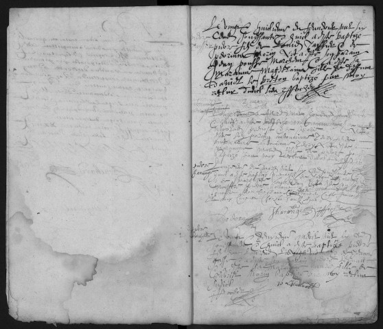 Collection communale, Baptêmes, mariages, sépultures, 1668-1679, 1692-1738 - Lacune : 1680-1691
