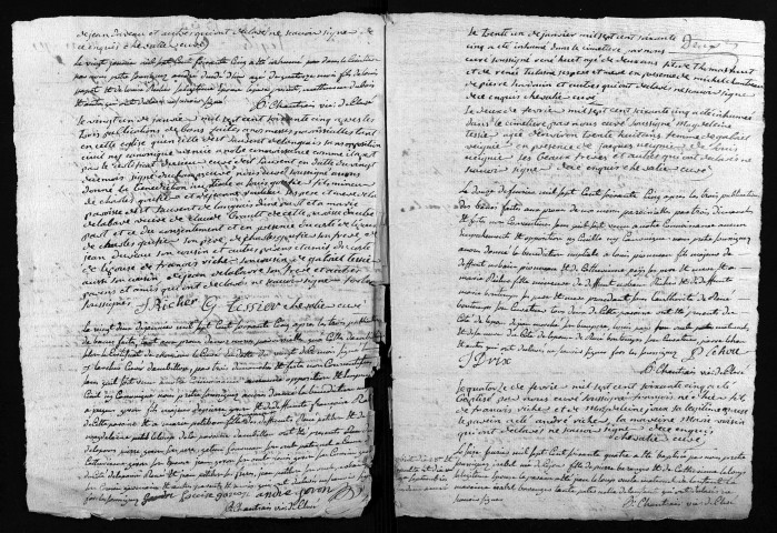 Collection du greffe. Baptêmes, mariages, sépultures, 1765