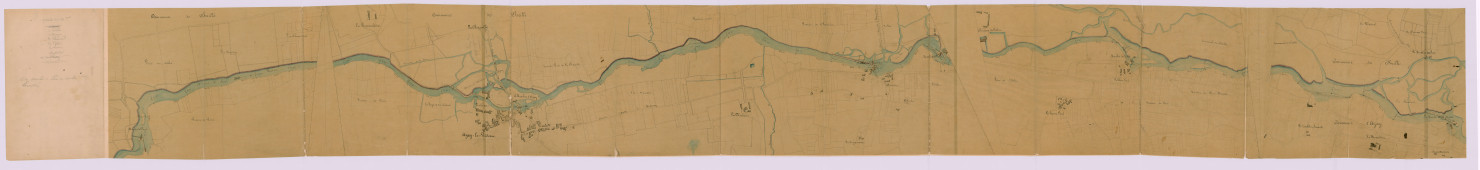 Extrait du plan général du 29 octobre 1851 avec le moulin de Charrière (29 octobre 1851)