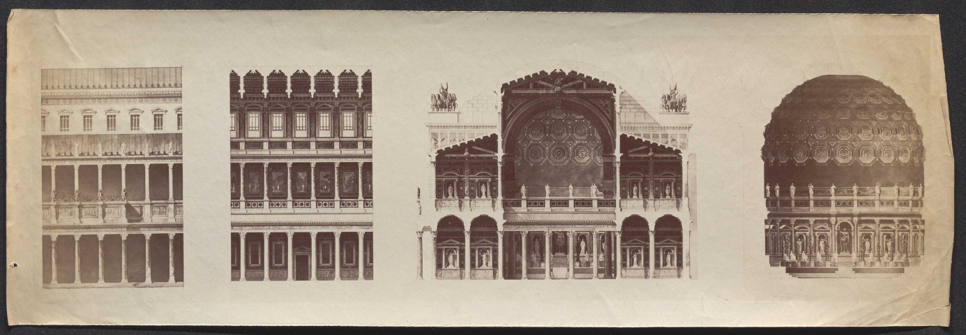 Coupes de deux bâtiments.