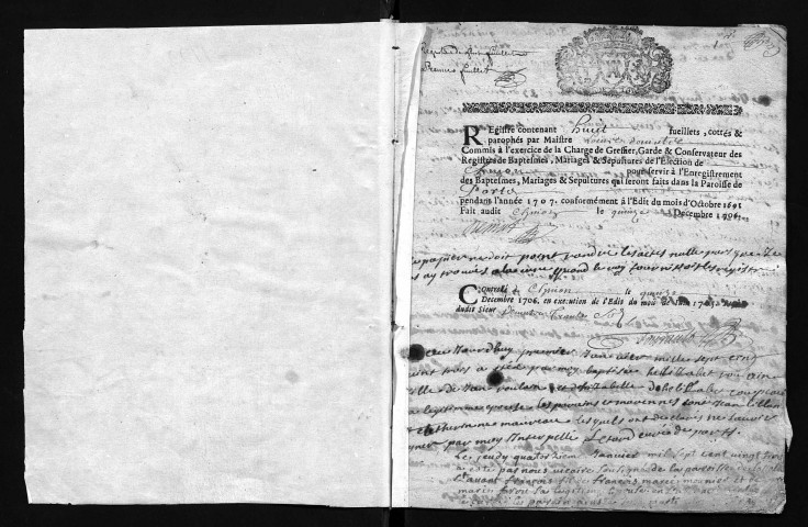 Collection communale. Baptêmes, mariages, sépultures, 1723