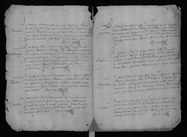 Collection communale. Baptêmes, mariages, sépultures, 1659-1689