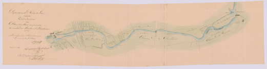 Plan parcellaire et plans des moulins du Pont Cornu et des Roches (30 octobre 1834)