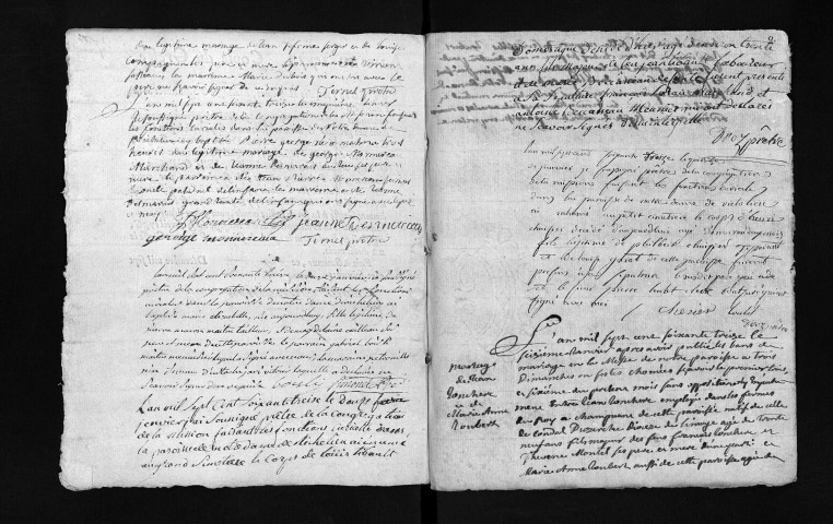 Collection du greffe. Baptêmes, mariages, sépultures, 1773