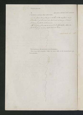 Procès-verbal de visite (23 mars 1854)