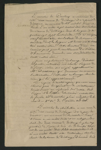 Procès-verbal de visite de la rivière du Brignon dans la commune de Paulmy pour le règlement des moulins de Paulmy et du Châtellier (1er mai 1850)