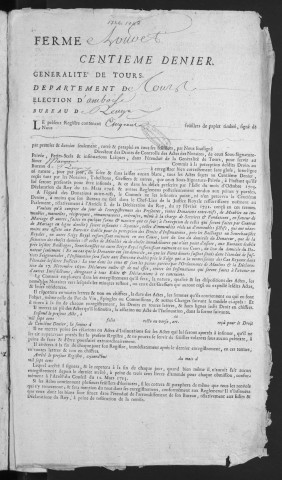 Centième denier et insinuations suivant le tarif (15 juillet 1746-30 juin 1748)