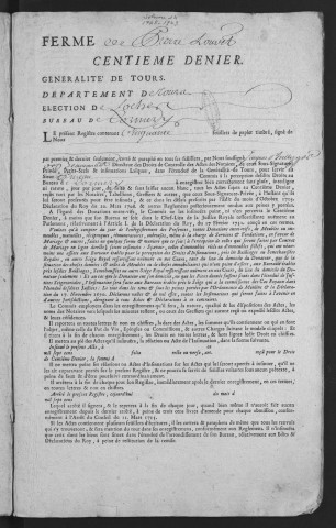 Centième denier et insinuations suivant le tarif (18 janvier 1748-20 février 1749)