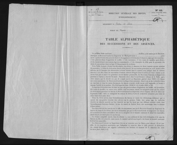 Tours extra - 1960-1961 – N° d'origine 17