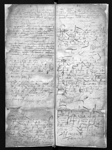 Collection communale. Baptêmes, 3 mars 1593-18 décembre 1598