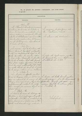 Procès-verbal de récolement (9 novembre 1905)
