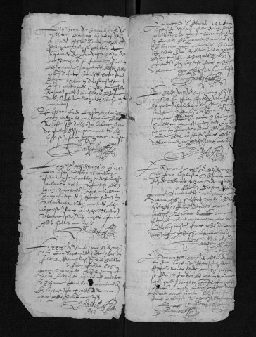 Collection communale. Baptêmes, janvier 1592-10 février 1616, et 20 avril 1622-juin 1650 (lacunes)
