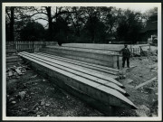 Muséum national d'histoire naturelle, Paris. - Construction d'une nouvelle singerie.